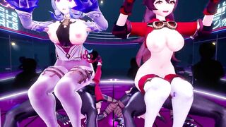 0009 -【R18-MMD】Genshin Impact's nightclub fuck 原神俱乐部