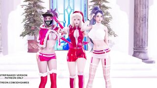[MMD] All I Want for Christmas Is You Ahri Akali Kaisa Sexy Dance League of Legends KDA