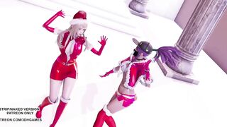 [MMD] All I Want for Christmas Is You Ahri Akali Kaisa Sexy Dance League of Legends KDA