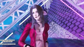 [MMD] T ara - NumberNine Aerith Tifa Lockhart Purple Dress Final Fantasy 7 Remake Hot Kpop Dance