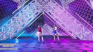 [MMD] T ara - NumberNine Aerith Tifa Lockhart Purple Dress Final Fantasy 7 Remake Hot Kpop Dance