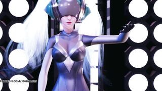 [MMD] BaseDownLow Sona DJ Sexy Striptease 4K 60FPS League of Legends
