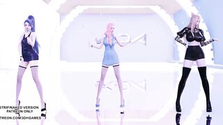 [MMD] Stellar - Vibrato Ahri Seraphine Kaisa KDA League of Legends Hot Kpop Dance Erotic 4K 60FPS