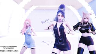 [MMD] Stellar - Vibrato Ahri Seraphine Kaisa KDA League of Legends Hot Kpop Dance Erotic 4K 60FPS