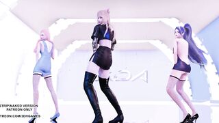 [MMD] Stellar - Vibrato Ahri Seraphine Kaisa KDA League of Legends Hot Kpop Dance Erotic 4K 60FPS