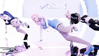 [MMD] Stellar - Vibrato Ahri Seraphine Kaisa KDA League of Legends Hot Kpop Dance Erotic 4K 60FPS