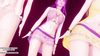 [MMD] MajorLazer - Sua Cara Ahri Kaisa Seraphine KDA Sexy Hot Dance League of legends Hentai