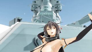 MMD KanColle Addiction Big Seven Nagato commander cum swallow 3d hentai