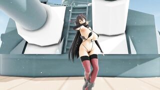 MMD KanColle Addiction Big Seven Nagato commander cum swallow 3d hentai