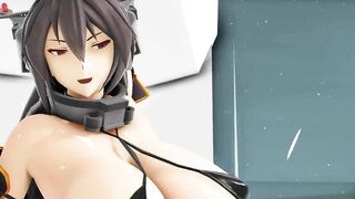 MMD KanColle Addiction Big Seven Nagato commander cum swallow 3d hentai