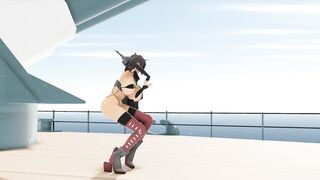 MMD KanColle Addiction Big Seven Nagato commander cum swallow 3d hentai