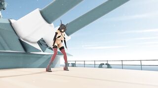 MMD KanColle Addiction Big Seven Nagato commander cum swallow 3d hentai