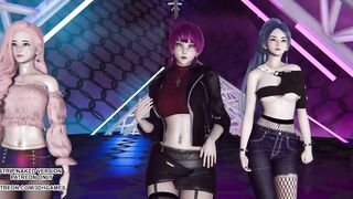 [MMD] ITZY - LOCO Ahri Akali Kaisa Evelynn Seraphine Kda Sexy Kpop Dance 4K 60FPS League of Legends