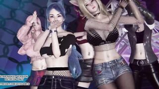 [MMD] ITZY - LOCO Ahri Akali Kaisa Evelynn Seraphine Kda Sexy Kpop Dance 4K 60FPS League of Legends