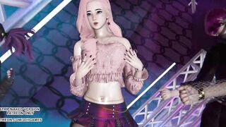 [MMD] ITZY - LOCO Ahri Akali Kaisa Evelynn Seraphine Kda Sexy Kpop Dance 4K 60FPS League of Legends