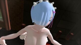 3D Hentai Rem bondage doggy