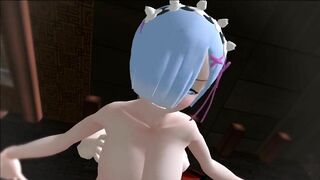 3D Hentai Rem bondage doggy