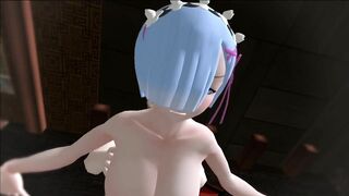 3D Hentai Rem bondage doggy