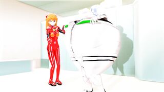 Imbapovi - Rei and Asuka Plug Suits Inflation to Burst