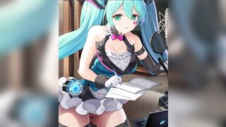 0055 -【R18-2D】Hatsuke Miku doing recording while getting fuck