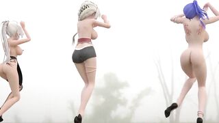 0054 -【R18-MMD】Azur Lane 碧蓝航线 St. Louis + Haku