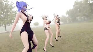 0054 -【R18-MMD】Azur Lane 碧蓝航线 St. Louis + Haku