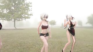 0054 -【R18-MMD】Azur Lane 碧蓝航线 St. Louis + Haku