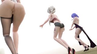 0054 -【R18-MMD】Azur Lane 碧蓝航线 St. Louis + Haku