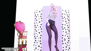 [MMD] AOA - Exuse Me Seraphine Sexy Kpop Dance 4K League of Legends KDA Korean Dance