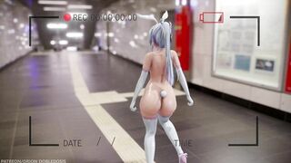 0129 -【R18-MMD】Vocaloid thicc bunny Haku - obscurity