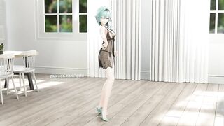 0122 -【R18-MMD】Qishi - Genshin Impact 原神 Eula 优菈 - Glass Bead