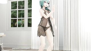 0122 -【R18-MMD】Qishi - Genshin Impact 原神 Eula 优菈 - Glass Bead