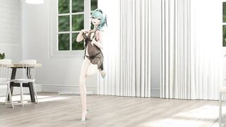 0122 -【R18-MMD】Qishi - Genshin Impact 原神 Eula 优菈 - Glass Bead