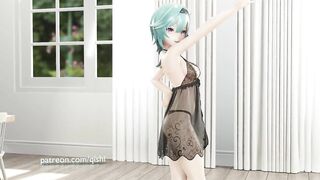 0122 -【R18-MMD】Qishi - Genshin Impact 原神 Eula 优菈 - Glass Bead
