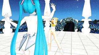 【MMD】Viva Happy [HC type Miku - Kagamine Rin V4X]【R-18】
