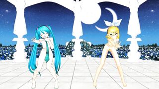 【MMD】Viva Happy [HC type Miku - Kagamine Rin V4X]【R-18】