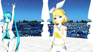 【MMD】Viva Happy [HC type Miku - Kagamine Rin V4X]【R-18】
