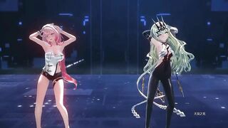 0191 -【R18-MMD】TKnko Honkai Impact 3 崩坏3 Mobius & Elysia 梅比乌斯 爱莉希雅