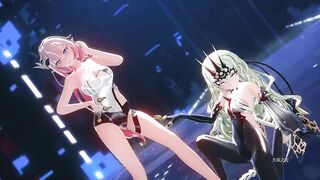 0191 -【R18-MMD】TKnko Honkai Impact 3 崩坏3 Mobius & Elysia 梅比乌斯 爱莉希雅