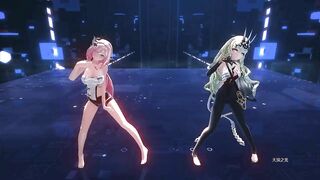 0191 -【R18-MMD】TKnko Honkai Impact 3 崩坏3 Mobius & Elysia 梅比乌斯 爱莉希雅