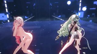 0191 -【R18-MMD】TKnko Honkai Impact 3 崩坏3 Mobius & Elysia 梅比乌斯 爱莉希雅