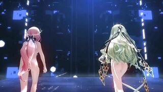 0191 -【R18-MMD】TKnko Honkai Impact 3 崩坏3 Mobius & Elysia 梅比乌斯 爱莉希雅