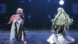 0191 -【R18-MMD】TKnko Honkai Impact 3 崩坏3 Mobius & Elysia 梅比乌斯 爱莉希雅