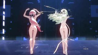 0191 -【R18-MMD】TKnko Honkai Impact 3 崩坏3 Mobius & Elysia 梅比乌斯 爱莉希雅
