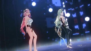 0191 -【R18-MMD】TKnko Honkai Impact 3 崩坏3 Mobius & Elysia 梅比乌斯 爱莉希雅
