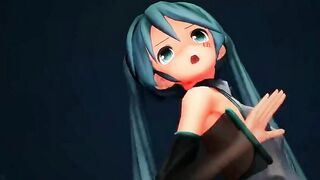 【MMD】Miku-chans - Massara Blue Jeans【R-18】