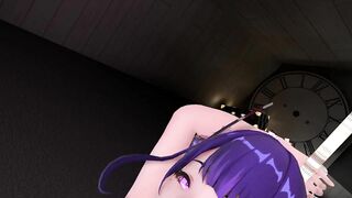 0154 -【R18-MMD】Genshin Impact 原神 Raiden Shogun 雷电将军 - poledance
