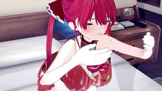 Houshou Marine just has flirting sex