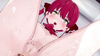 Houshou Marine just has flirting sex