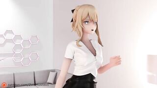 0213 -【R18-MMD】Genshin Impact 原神 Raiden Shogun & Jean - Chocolate Cream